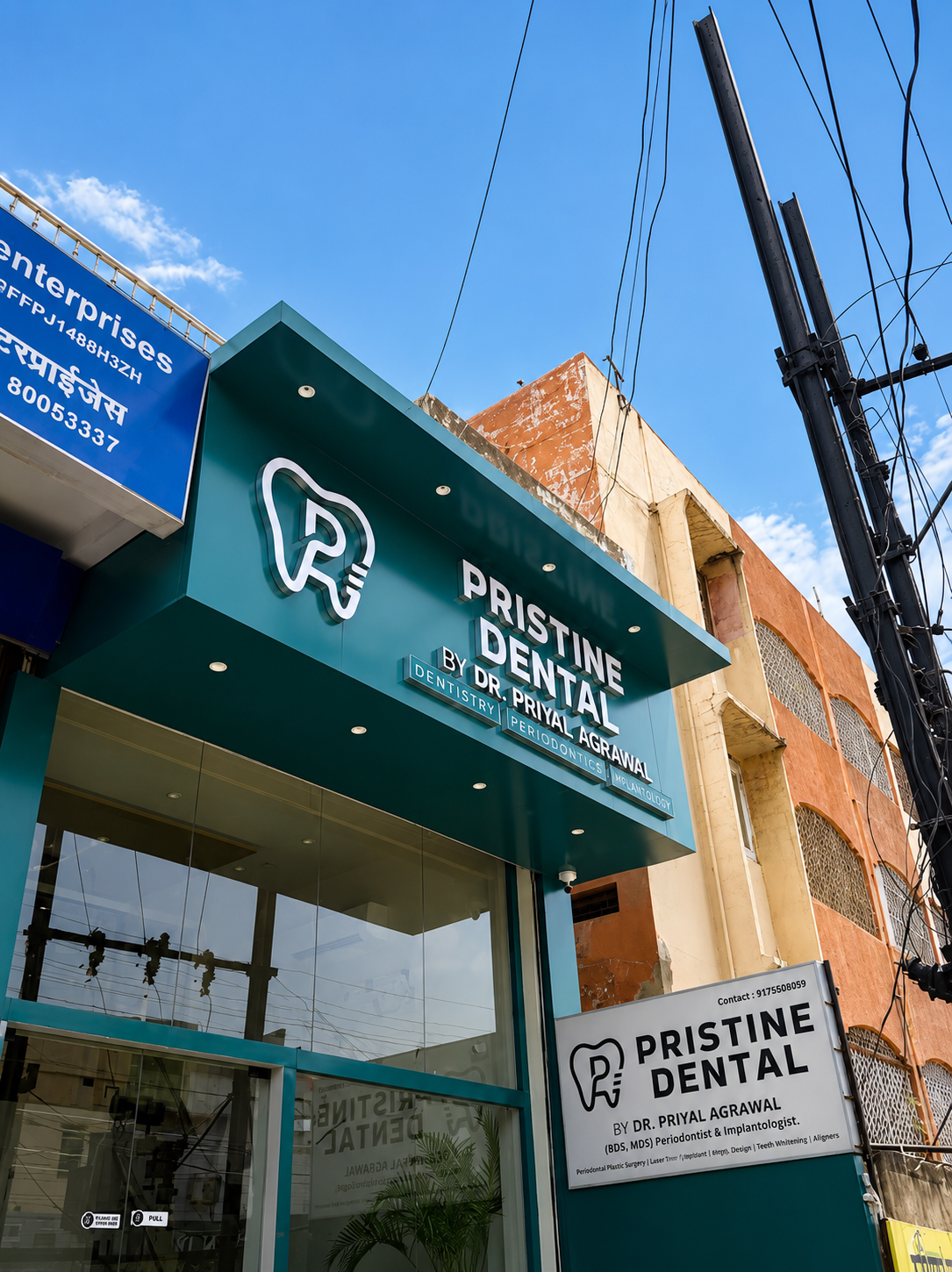 Pristine Dental clinic storefront by Dr. Priyal Agrawal in Raipur