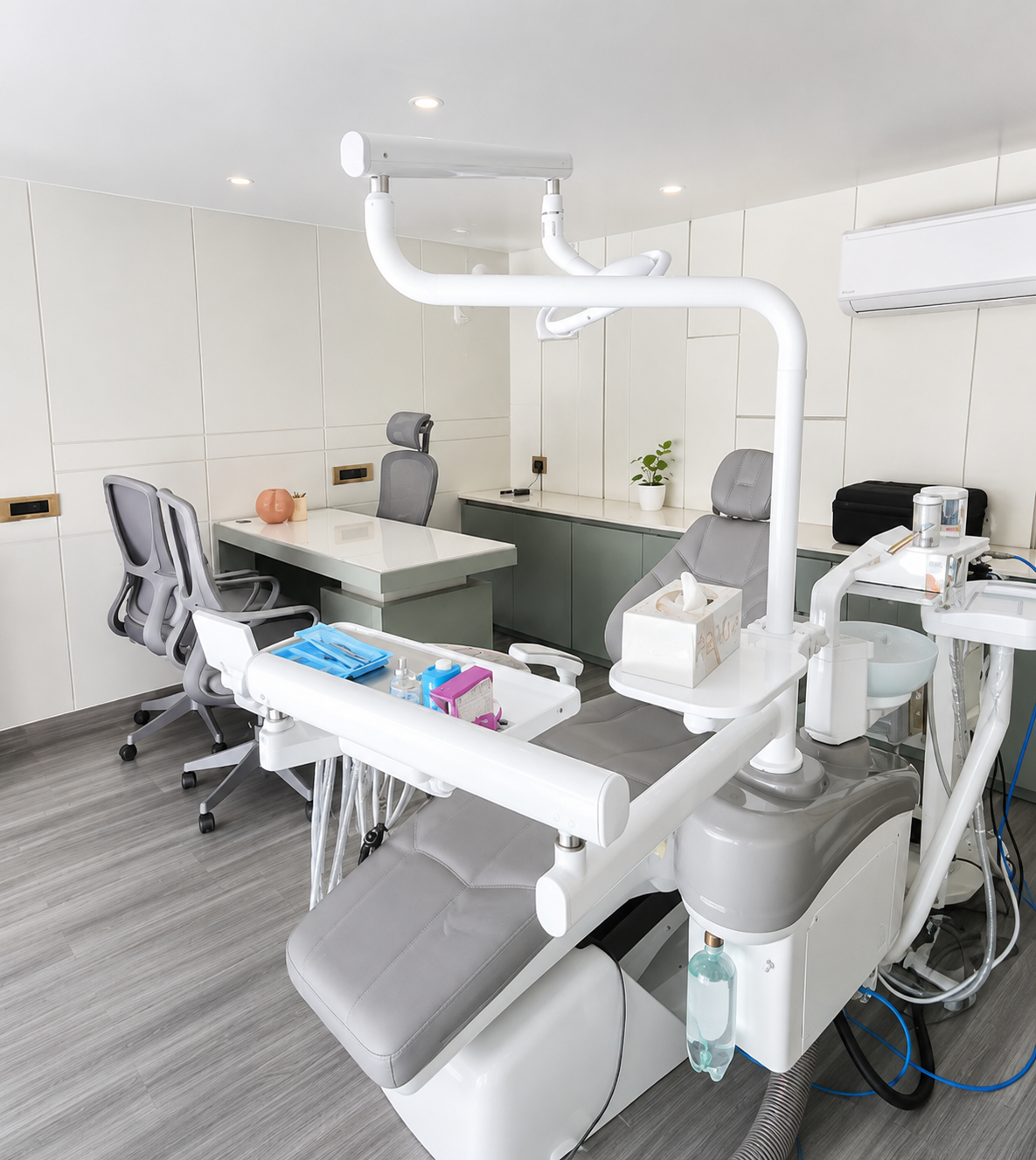 Modern dental operatory setup at Pristine Dental